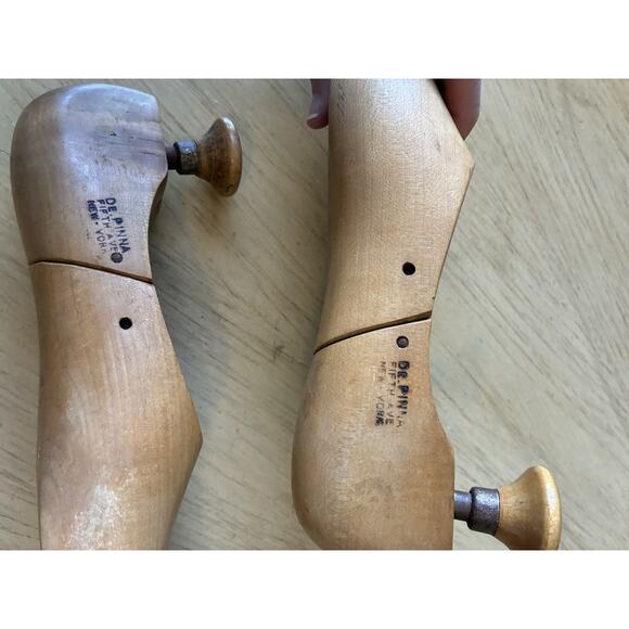 VTG 50s Florsheim Wooden Shoe Tree Mold Stretch9-3 De Pinna Fifth Ave New York - Picture 3 of 10